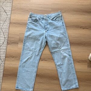 Agolde Women's High Rise Jeans in Light Blue